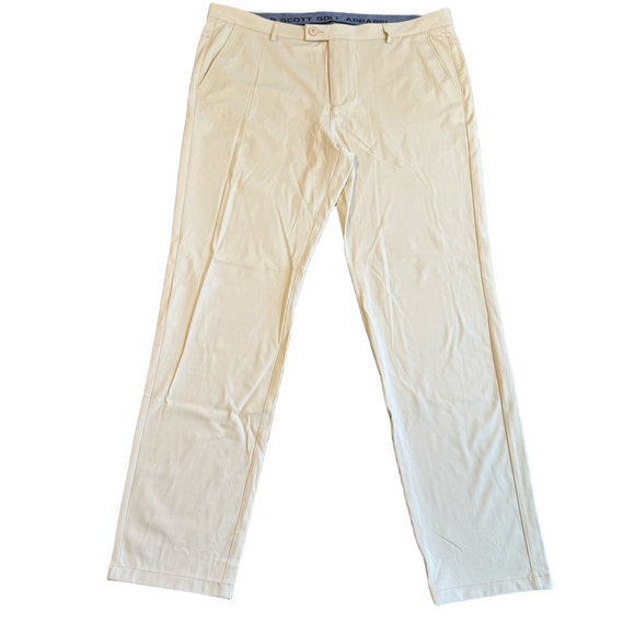 Boston Scott Golf Men's Golf Tech Pants Tan Casual Golf Size 40/33 - Picture 1 of 14